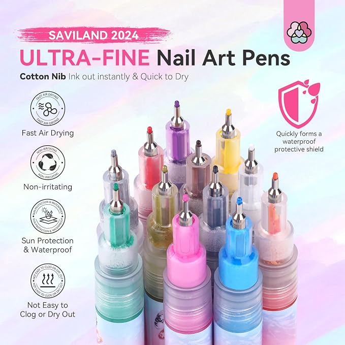 12 Colors Nail Polish Pens Set