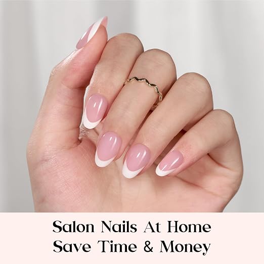 2 - Press On Nails Only | Extra Short Amlond | Pink French
