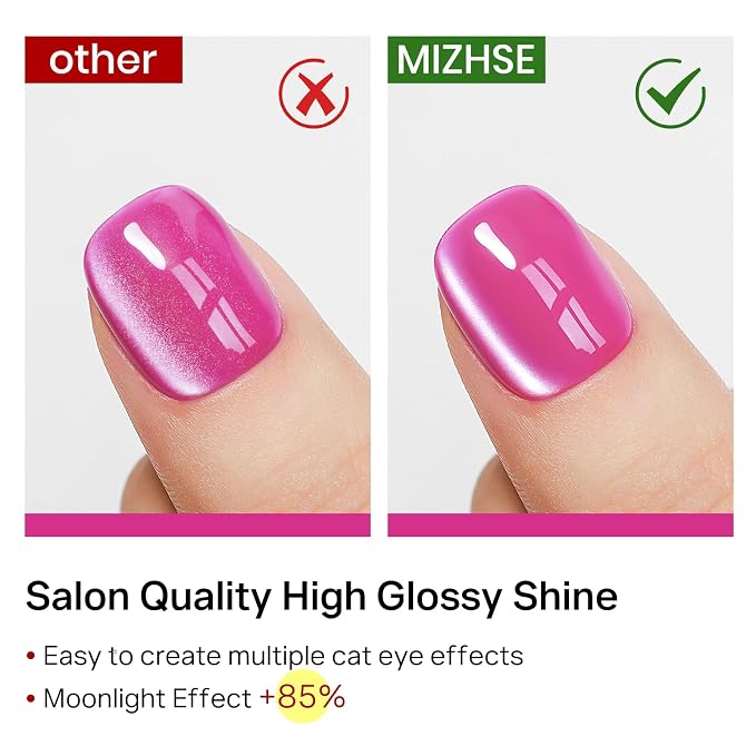 6 Colors Neon Pink Cat Eye Gel