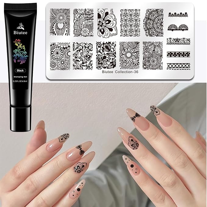 8 pcs Nail Stamping Gel