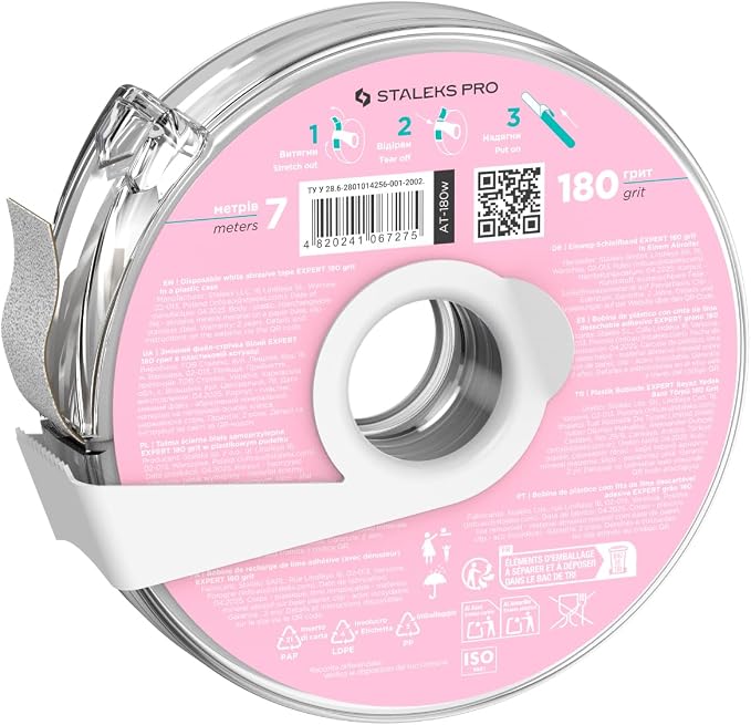 Abrasive Tape in Plastic Case, 180 Grit