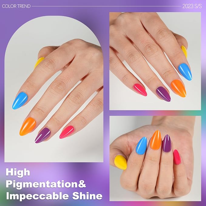 12 colors nail polish set