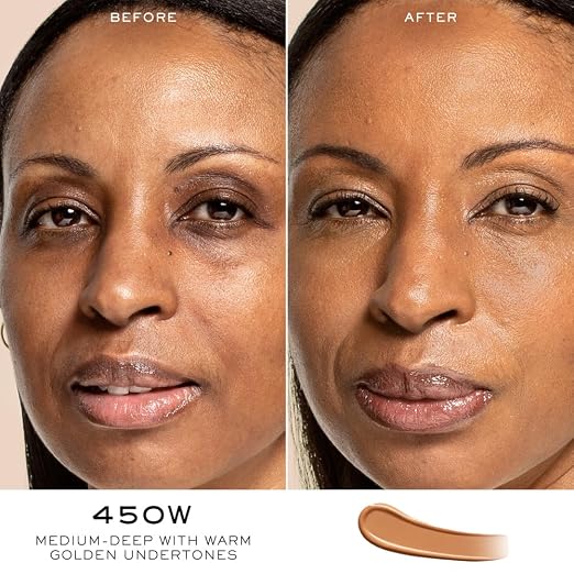 450W: For medium/deep skin with warm/golden undertones