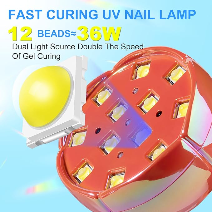 A-nail lamp-glazed orange