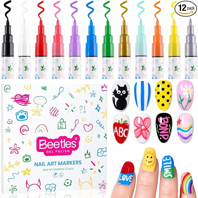 0 -12 Colors Nail Polish Pens
