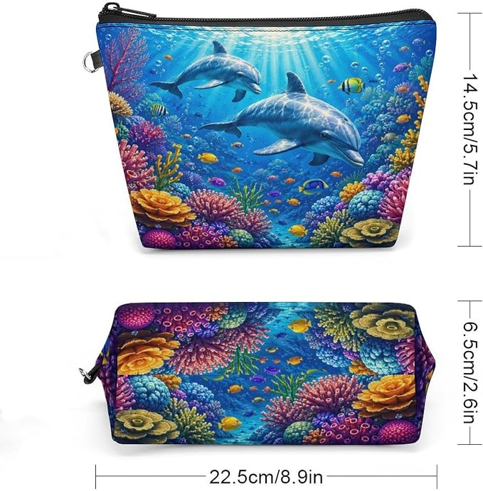 Dolphins Coral Reef Underwater Scene