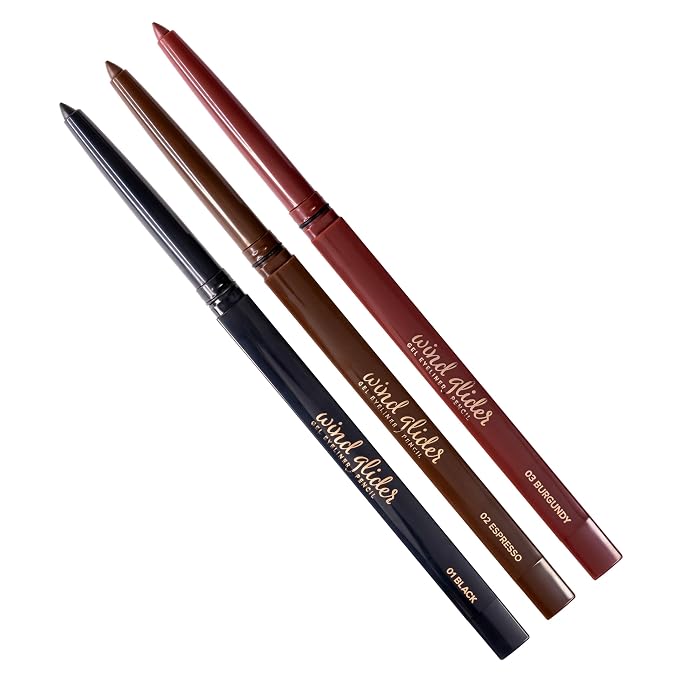 3 Gel Eyeliners (01 Black, 02 Espresso, 03 Burgundy)