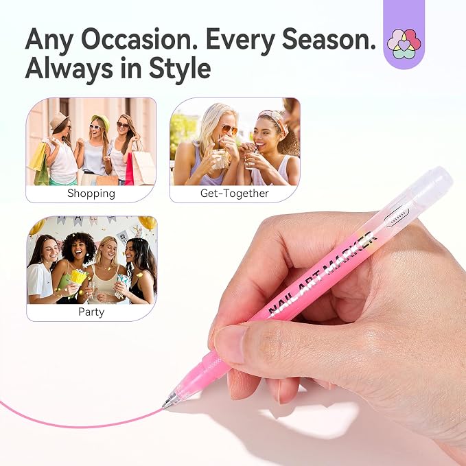 12 Colors Nail Art Pens Set 1