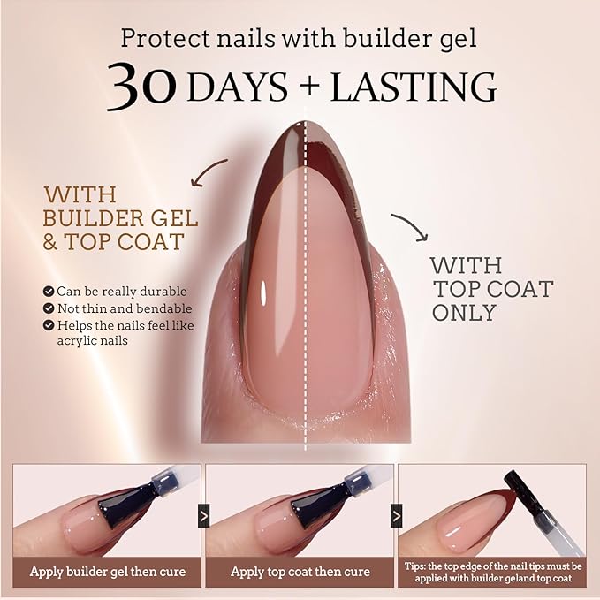 02 S - Square Skin Tones French in Peach Base