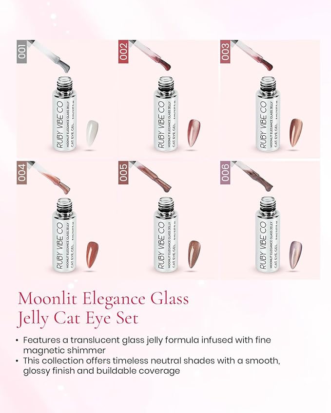 Moonlit Elegance Glass Jelly Cat Eye