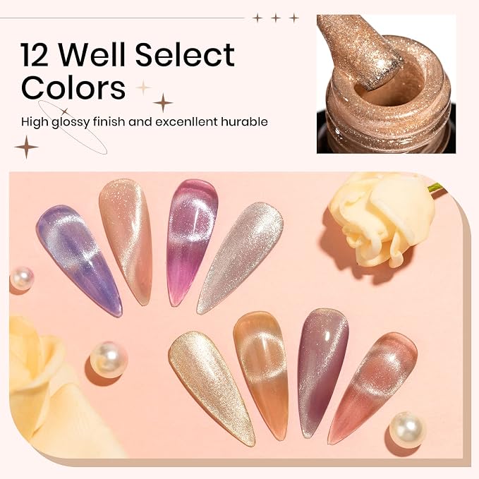 12 Colors Smoothie Cat Eye Gel