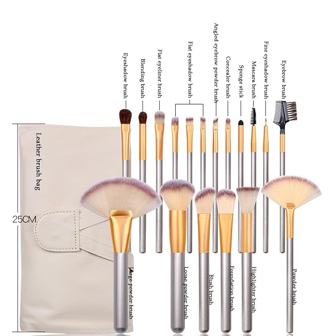 18 Brushes + Bag