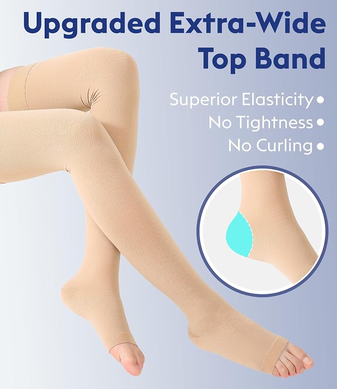 20-30mmhg Beige Open Toe