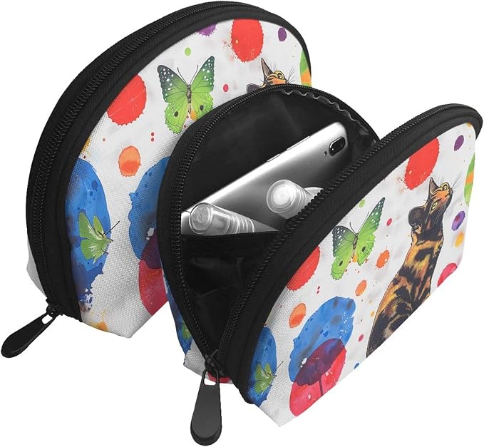 Butterfly Polka Dot and Cat