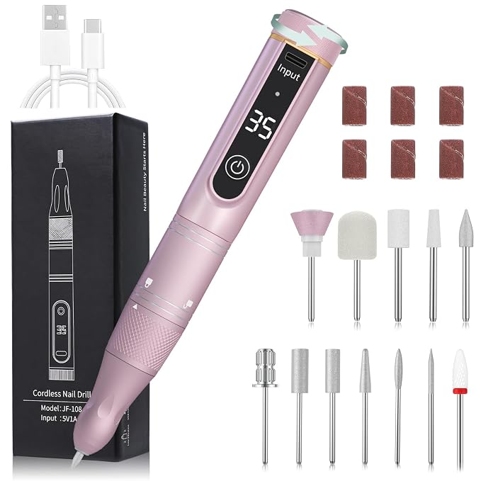 Cordless Pink Nail Drill