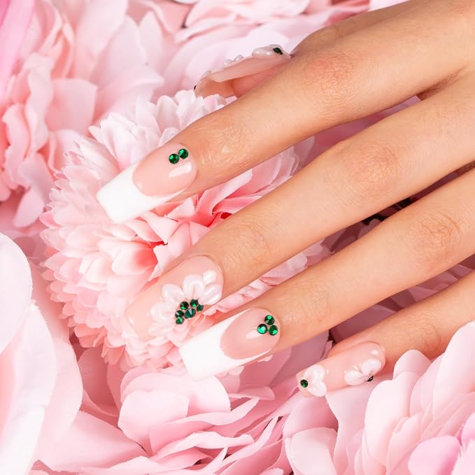 Floral French Tip Round