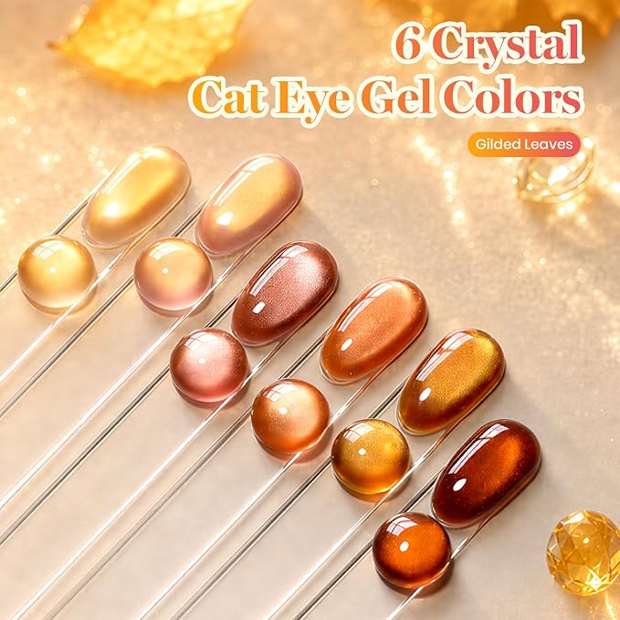 A - Glass Cat Eye | Gilded Leaves