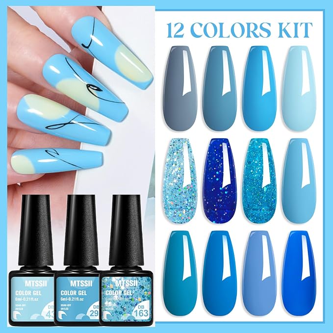 12 Pcs Blue
