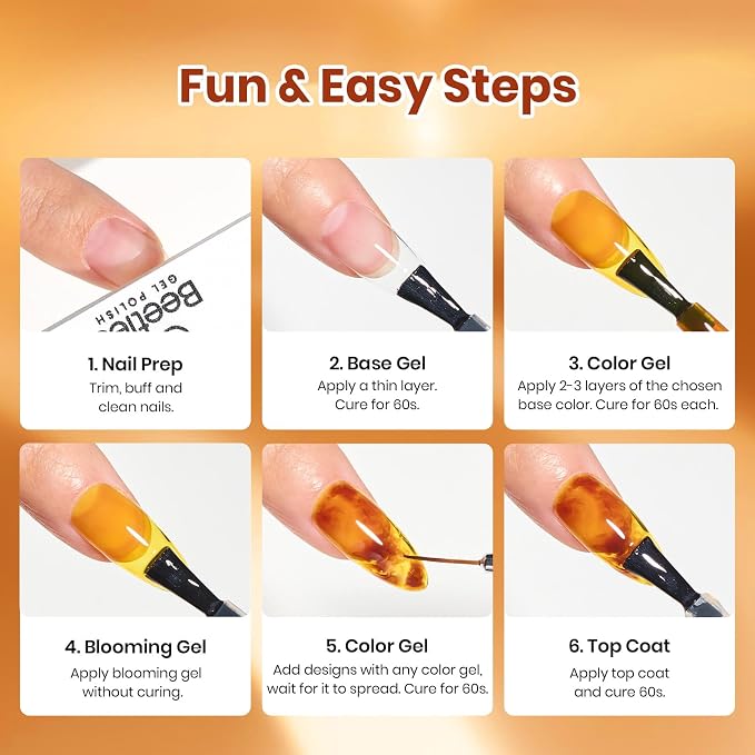 0-0-0-Nail Blooming Gel + 5 Color Gel