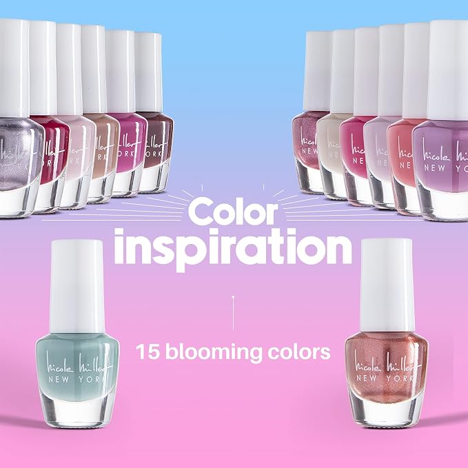 bunch of different colors such as pastels, metallic, to bold reds and purples.