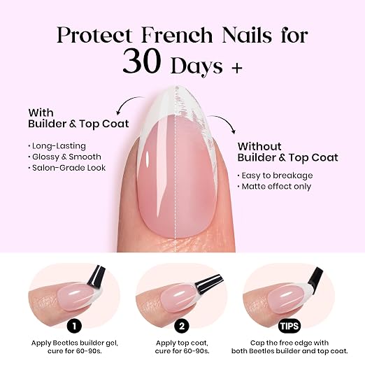 5 - Press On Nails Only | Short Amlond | Purple French