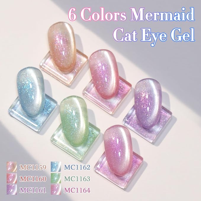 Mermaid Nude Pink Blue Green Purple