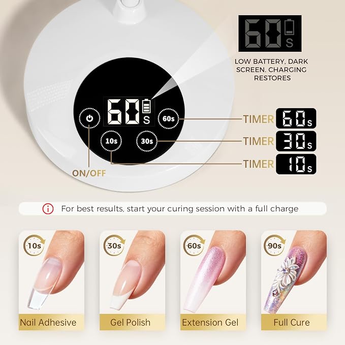 BB-White Gooseneck UV LED Nail Lamp