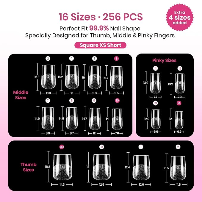 0 - Tipex Lite Nails Only | XS Square | 256