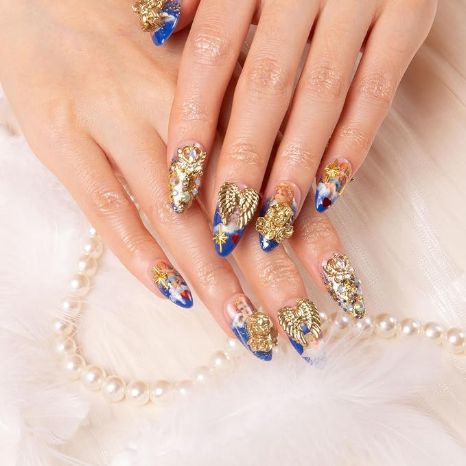 The Palace of Murals Blue French Tip