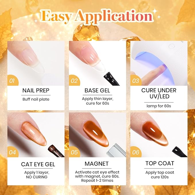 A - Glass Cat Eye | Gilded Leaves