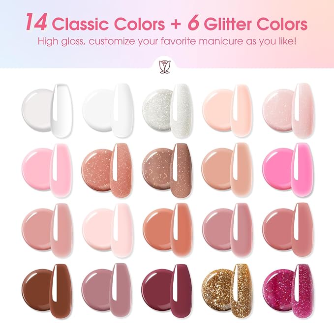 20 Color Poly Nail Gel Kit-02