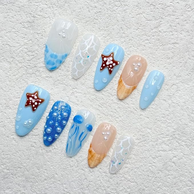 Handmade Almond Nails 34