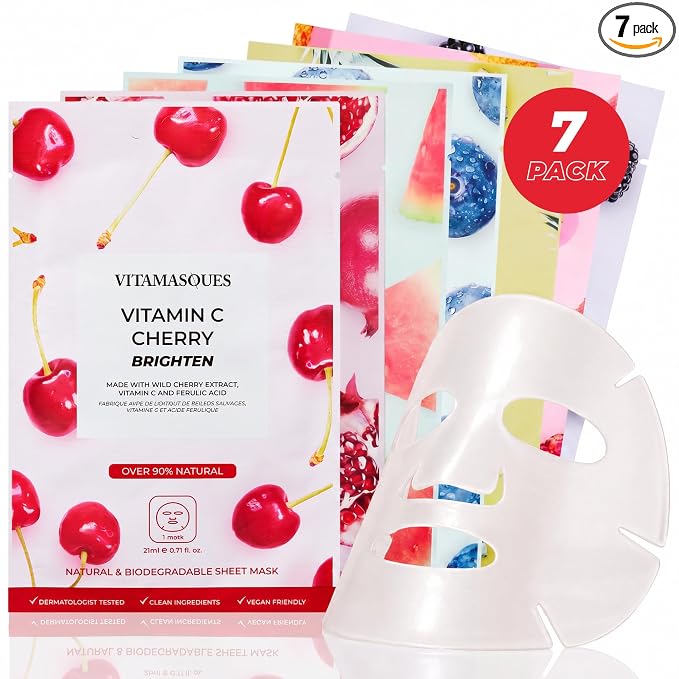 A-Juicy 7 Pack Fruit Face Mask Set