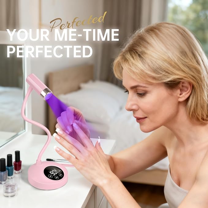 BB-Pink Gooseneck UV LED Nail Lamp