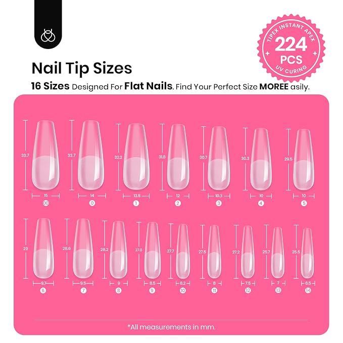 2 - Tipex Nails Kit | Long Coffin | 224