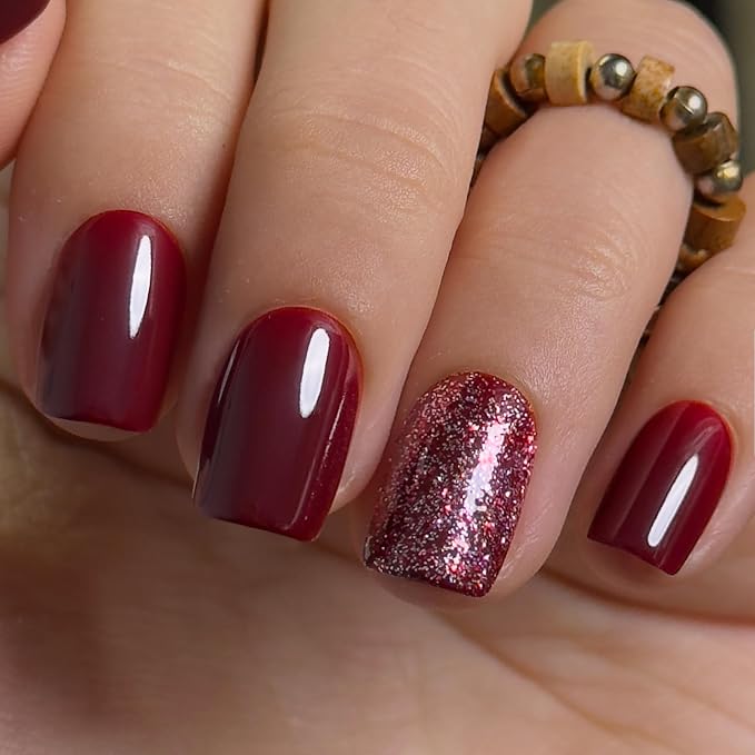 Wine Red Glitter