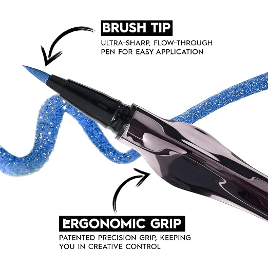 Binge - Matte Sky Blue, Brush Tip Eye Liner
