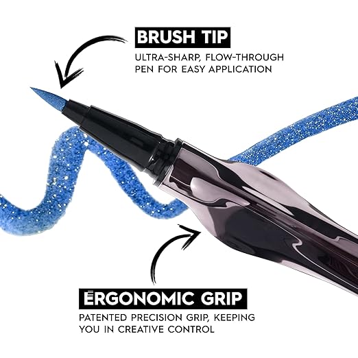 Hi Energy - Blue Shimmer, Brush Tip Eye Liner