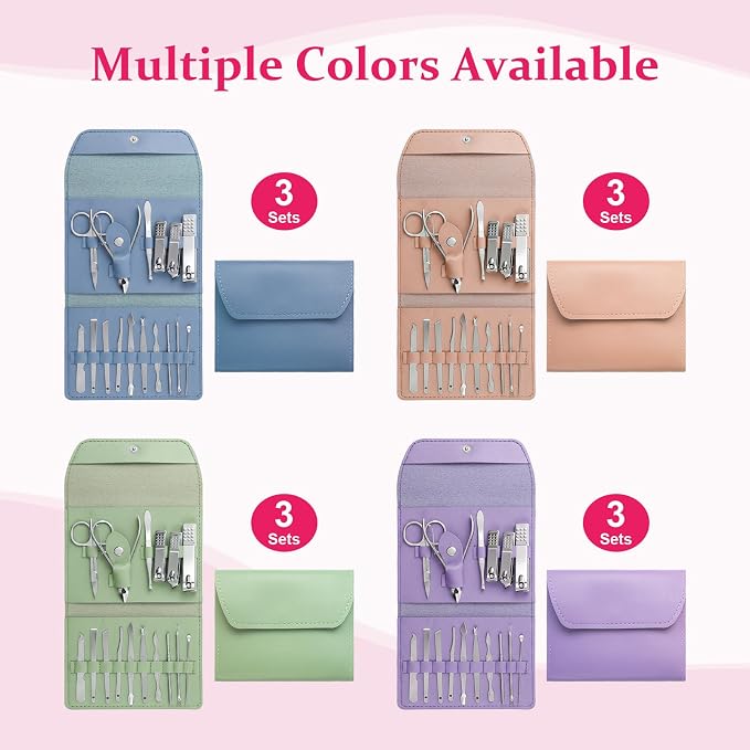 Pink, Blue, Purple, Green