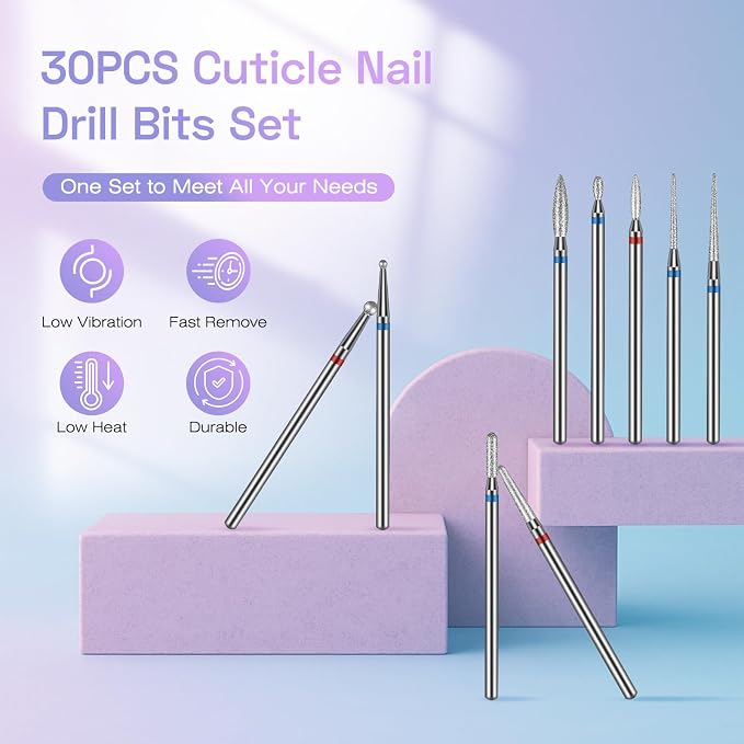 30PCS Diamond Bits with Purple Case