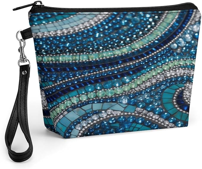 Blue Wave Mosaic Pattern