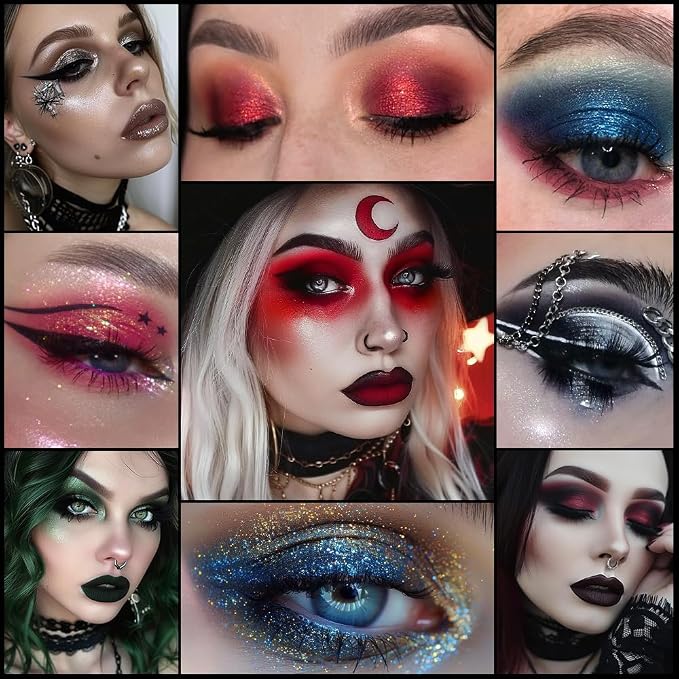 15 shades black red eyeshadow