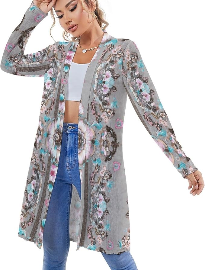 Grey Boho Floral