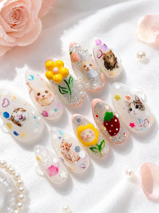 Kawaii Cat Medium Almond