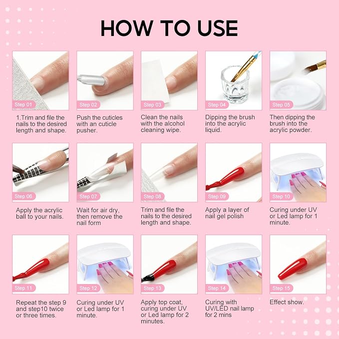 21pc Acrylic Powder + 8pc Gel Polish
