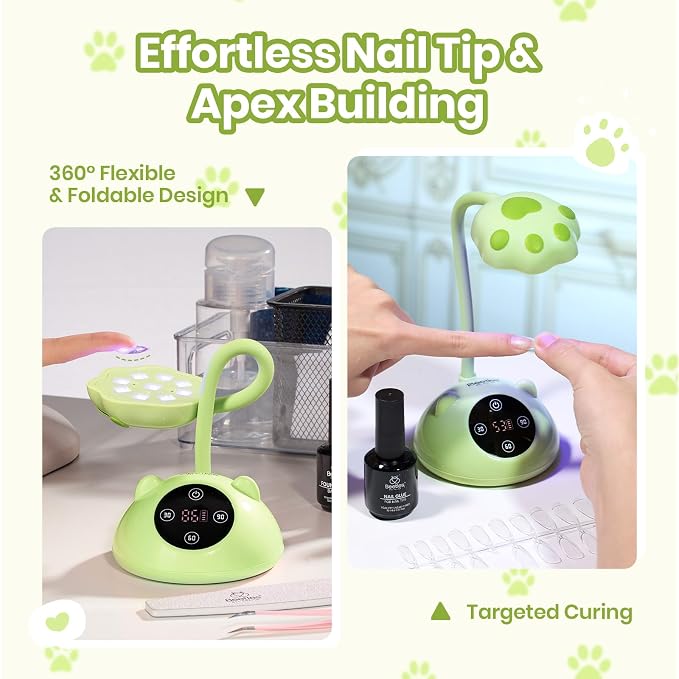 Green Meowgic LemonMeow Mini UV Nail Lamp
