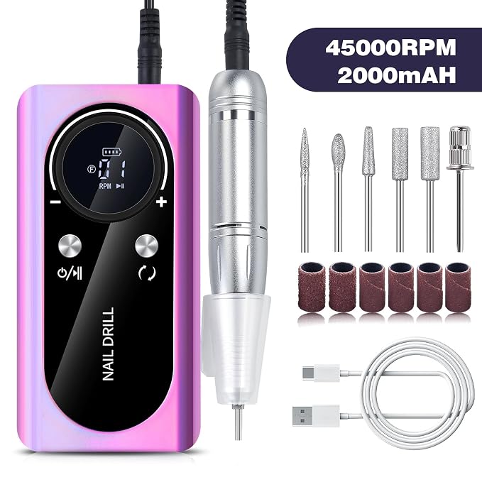 Usb Nail Drill, Iridescent Purple V2