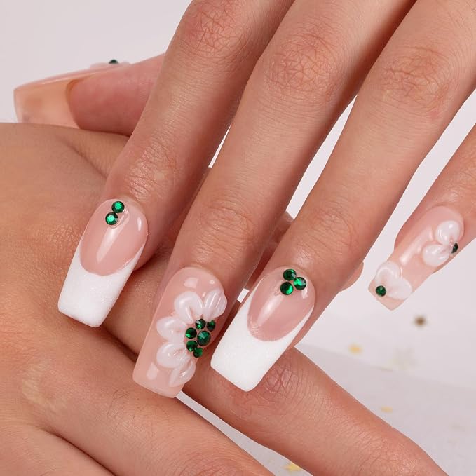 Floral French Tip Round