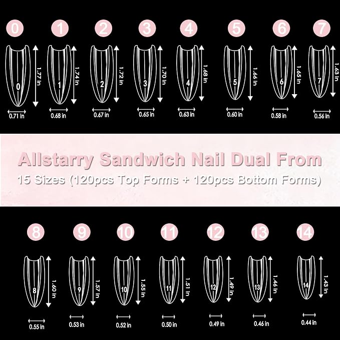 Sandwich Dual Forms - Almond Pointed