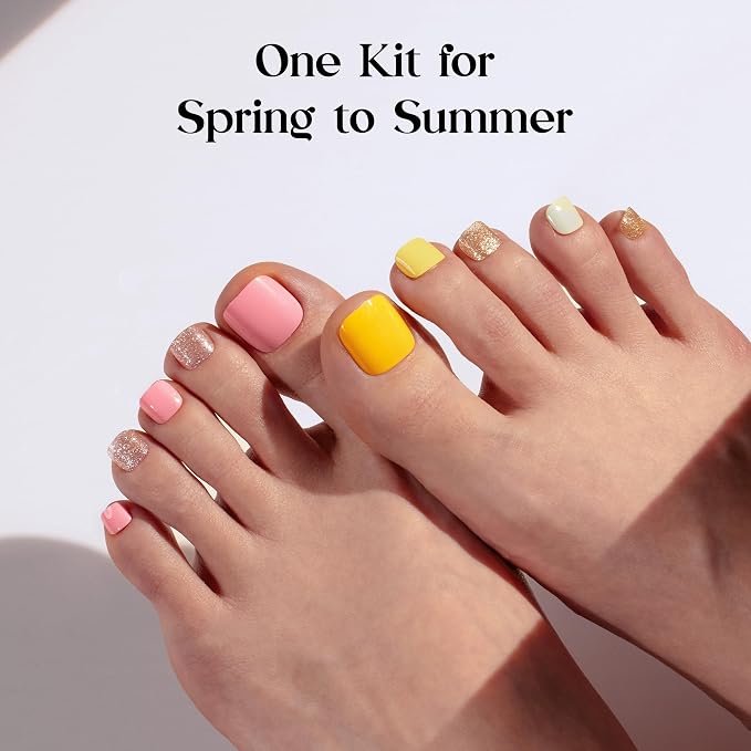 C - ToeNails Kit | Short Squoval | Toenails 288PCS